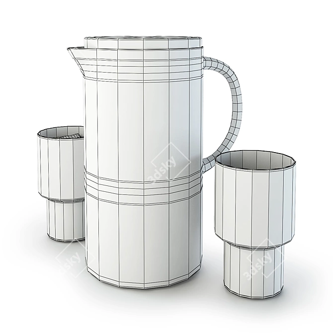 Chilled Beverage Pitcher 3D model image 3