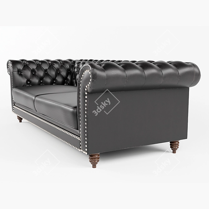 Luxurious Chesterfield Sofa 3D model image 2