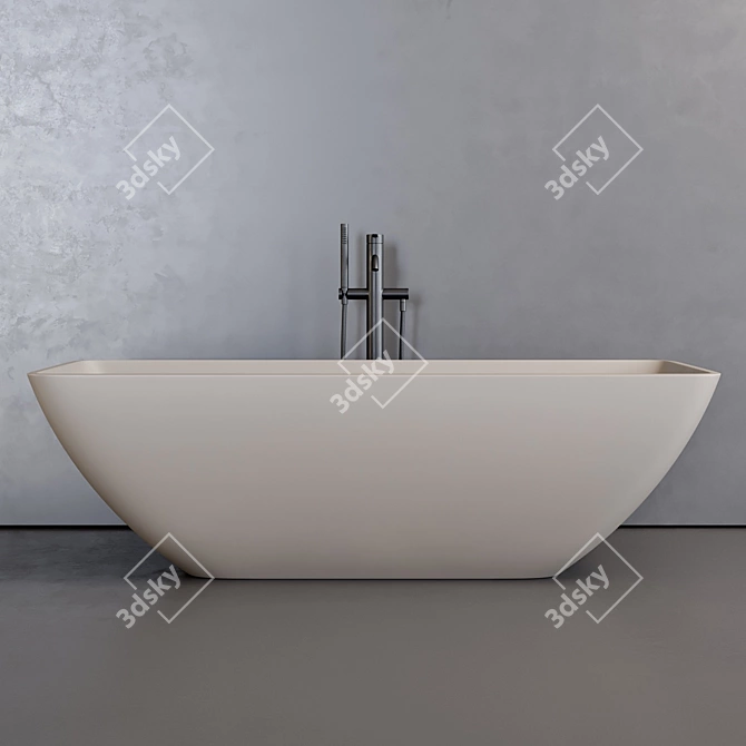 Luxury Quadra Freestanding Bathtub 3D model image 2