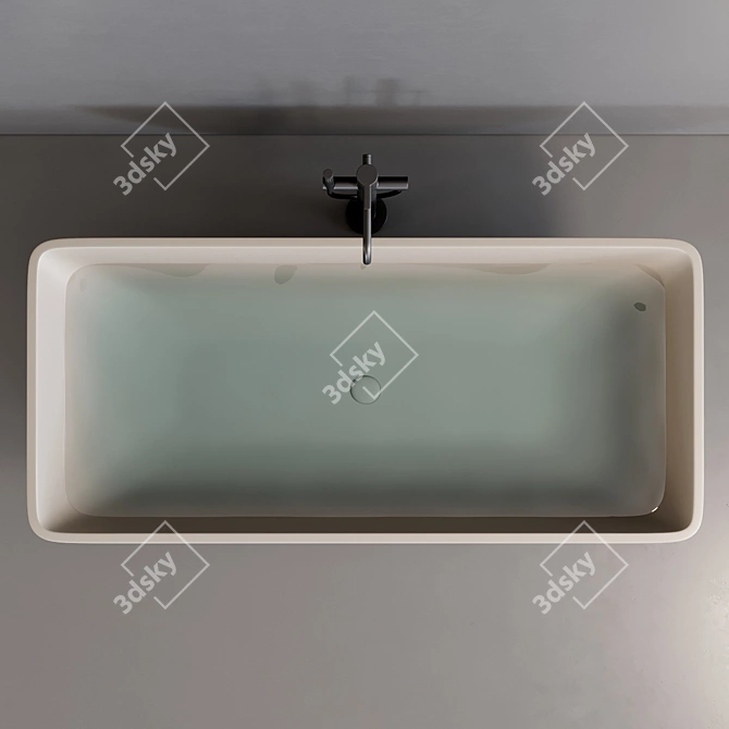 Luxury Quadra Freestanding Bathtub 3D model image 3