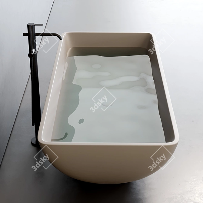 Luxury Quadra Freestanding Bathtub 3D model image 4