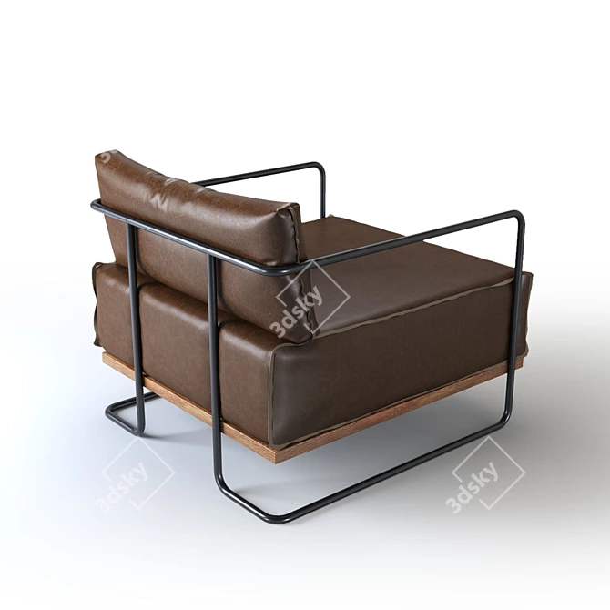 Industrial Leather Colin Chair 3D model image 5