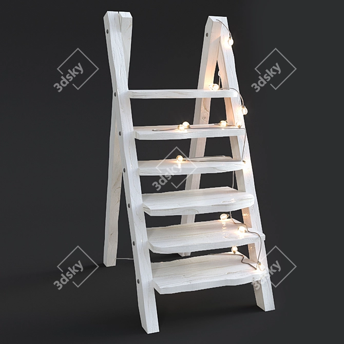 Elegant Garland Staircase 3D model image 2