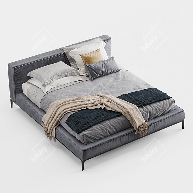 Modern Frigerio Taylor Bed Set 3D model image 7