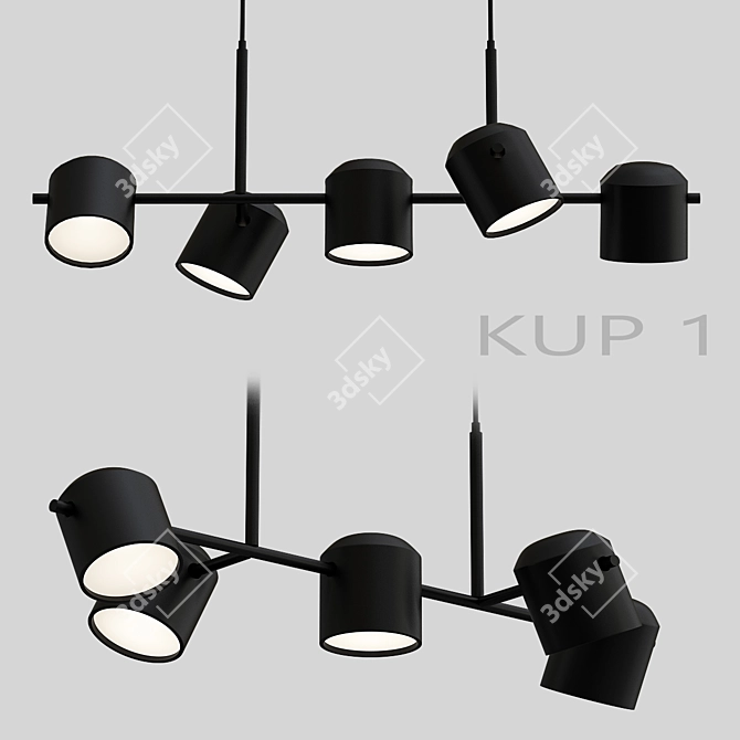 Elegant Suspension Lamp: KUP 3D model image 1