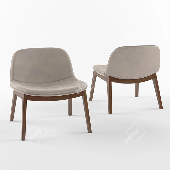 Calligaris College Lounge Chair 3D model image 4