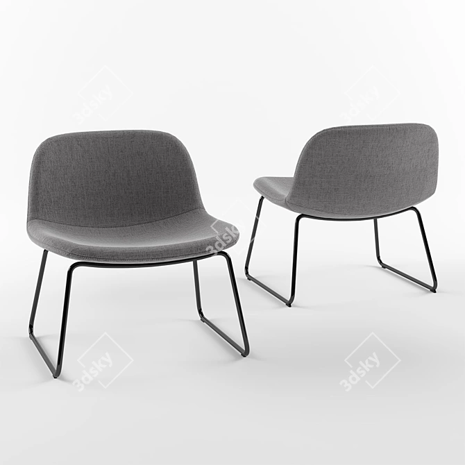 Calligaris College Lounge Chair 3D model image 5