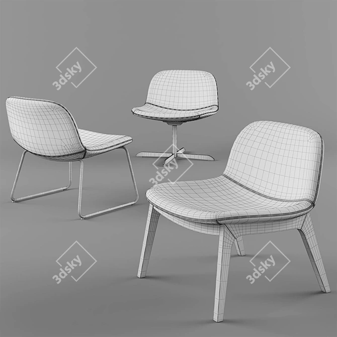 Calligaris College Lounge Chair 3D model image 7