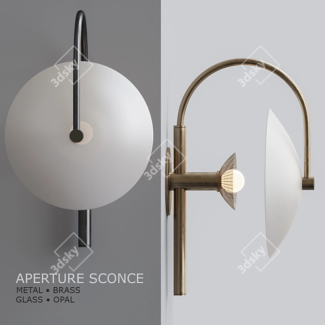 Aperture Sconce: Modern Elegance Illuminated 3D model image 1