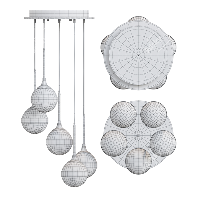 Modern Pendant Lighting Fixture: Lampatron PAVIA 3D model image 3