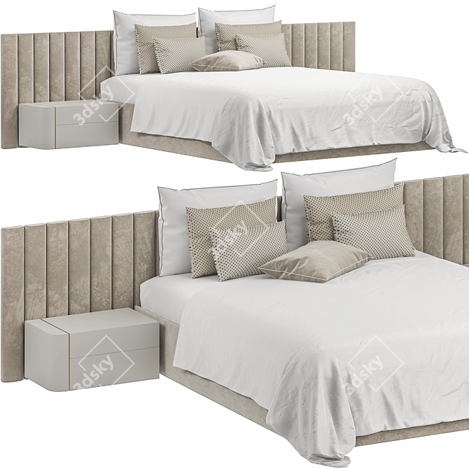 Modern Bedroom Set: 3dsmax2014 & V-ray 3D model image 1
