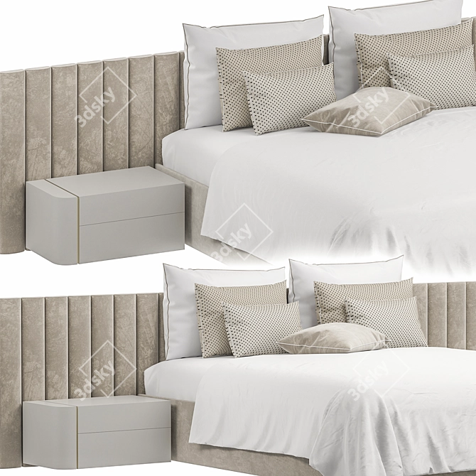Modern Bedroom Set: 3dsmax2014 & V-ray 3D model image 2