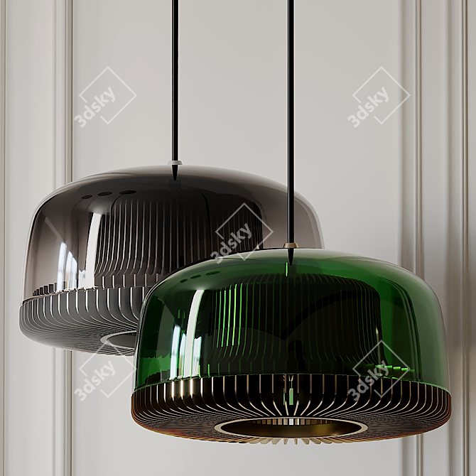 Dub Medium Pendant: Sleek and Stylish Lighting 3D model image 1