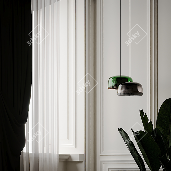 Dub Medium Pendant: Sleek and Stylish Lighting 3D model image 4