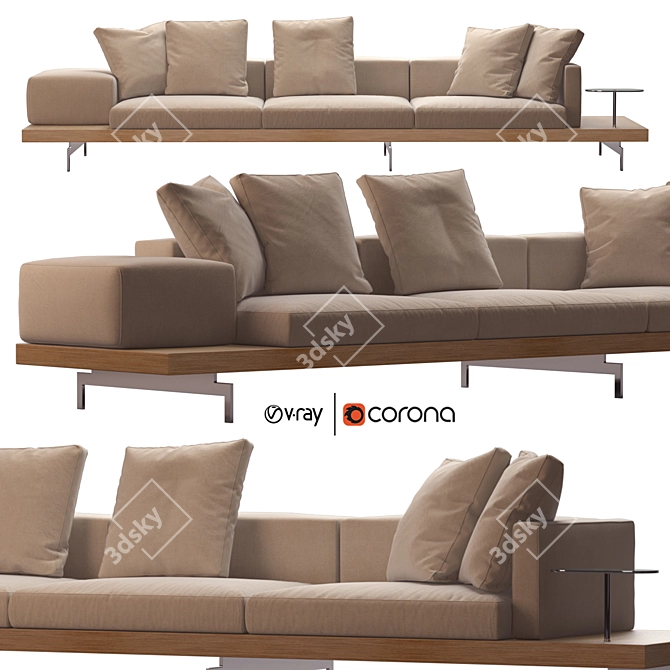 Contemporary Dock Sofa: Stylish and Versatile 3D model image 1