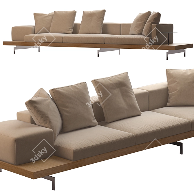 Contemporary Dock Sofa: Stylish and Versatile 3D model image 2