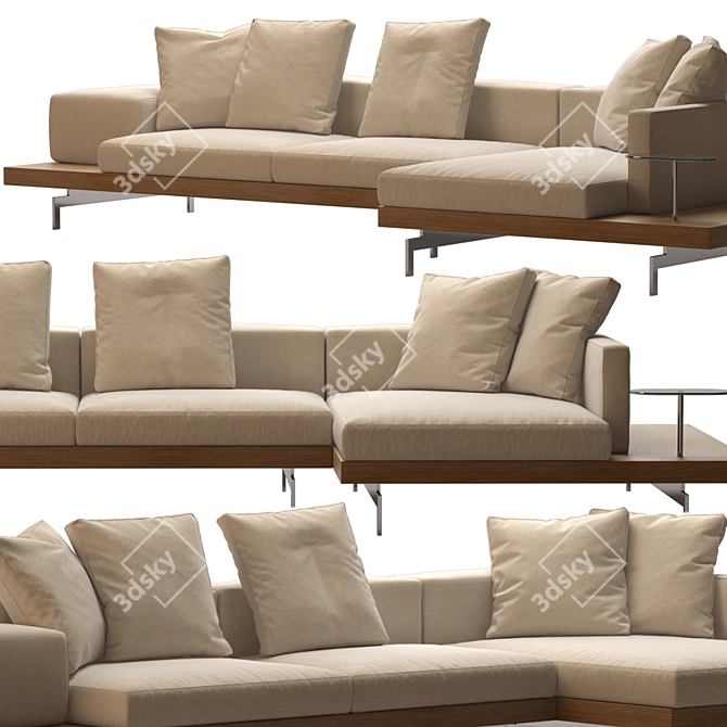 Contemporary Dock Sofa: B&B Italia 3D model image 4