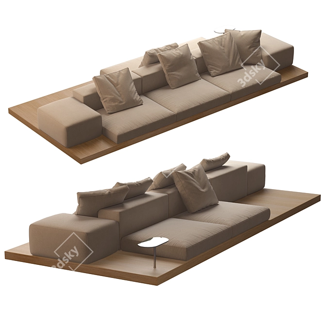 Luxury Dock Sofa: Stylish Elegance 3D model image 4