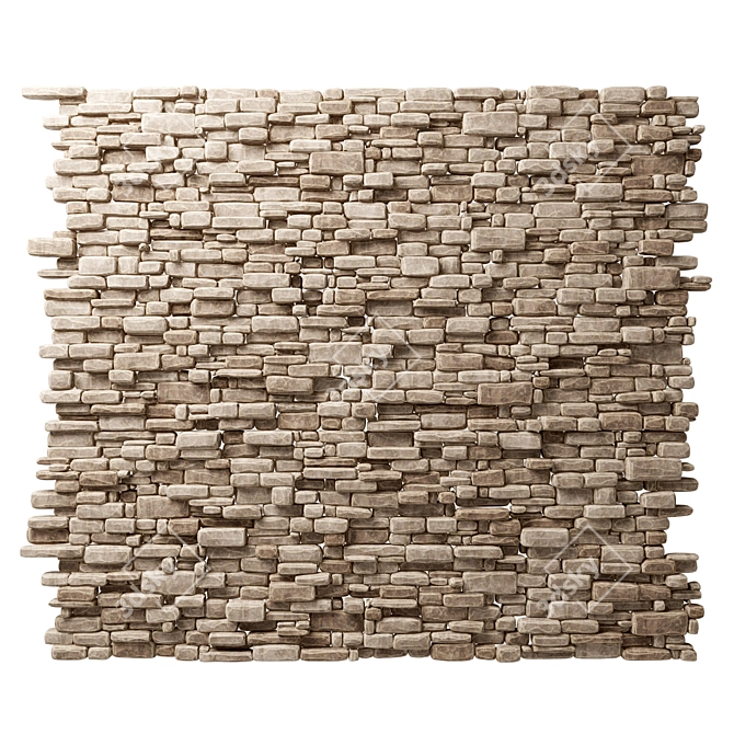 Versatile Stone Brick for All Your Decoration Needs 3D model image 2