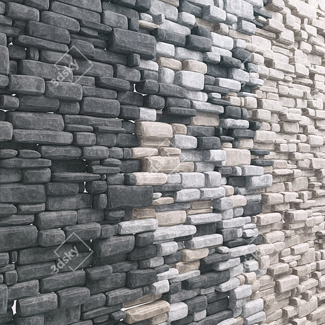 Versatile Stone Brick for All Your Decoration Needs 3D model image 4