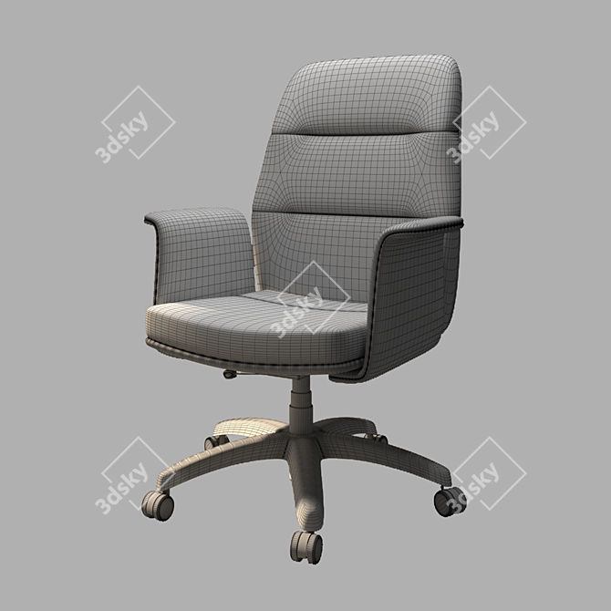 Elegant Italian Office Chair 3D model image 2