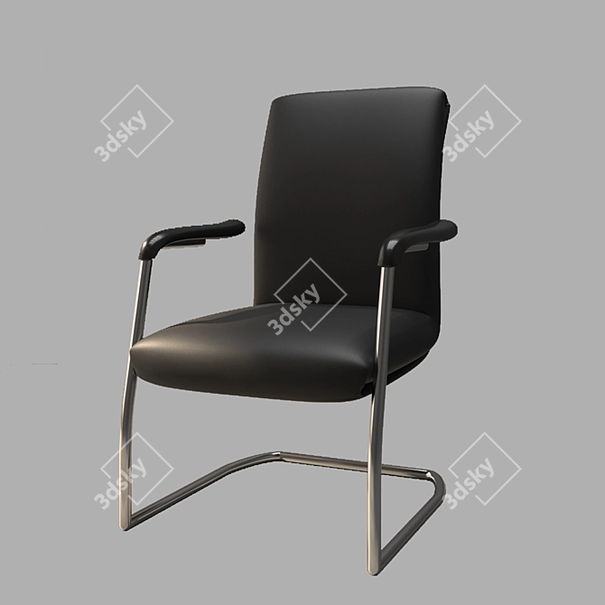 Italian Office Chair Odeon 3D model image 1