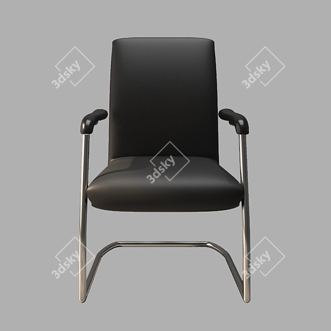 Italian Office Chair Odeon 3D model image 3