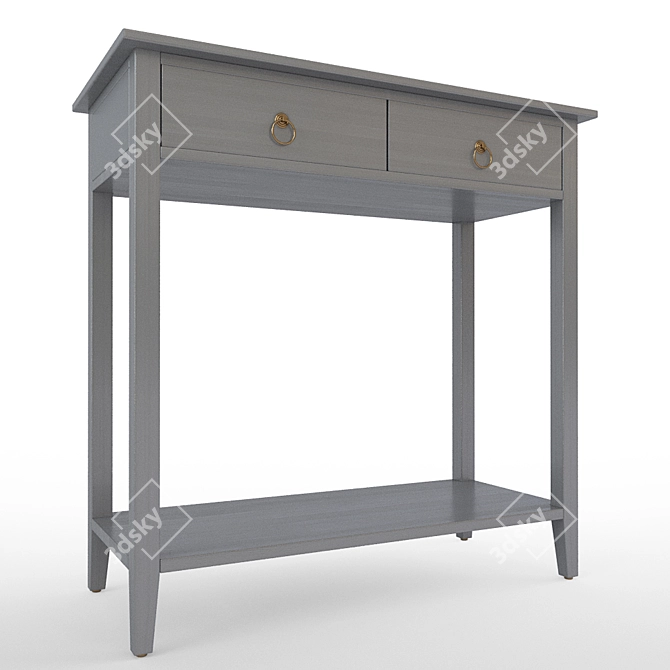 Elegant Jasmine Gray Console Table 3D model image 1