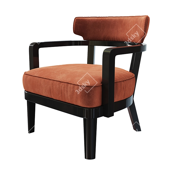 Elegant Zoe Armchair 3D model image 1