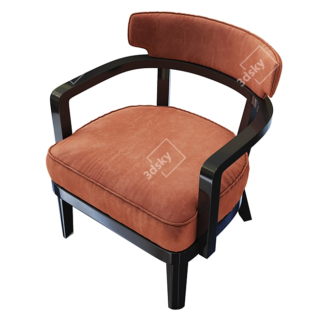 Elegant Zoe Armchair 3D model image 2