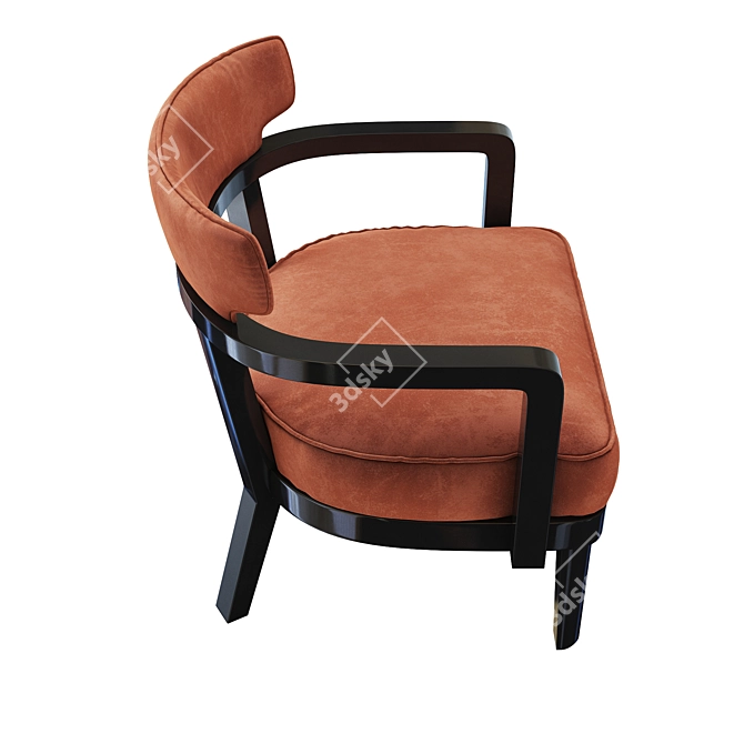 Elegant Zoe Armchair 3D model image 3