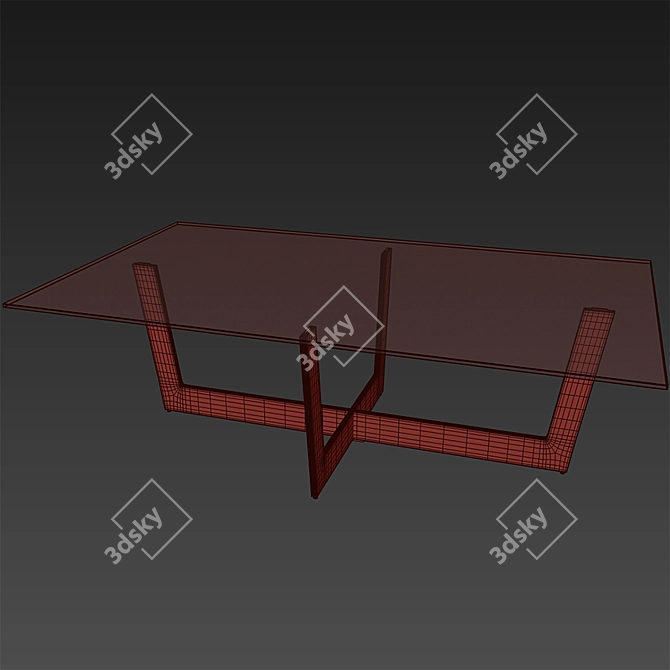 La Forma Plum Coffee Table - Elegant and Functional 3D model image 3