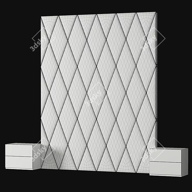 Modern Wall Panel 15: Stylish Design & Easy Installation 3D model image 2