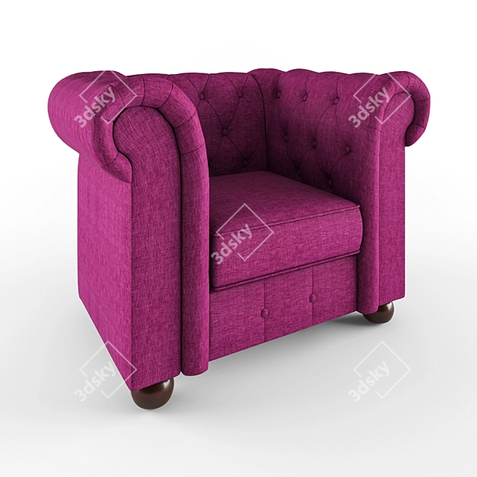 Cozy Newry Armchair: Perfectly Comfortable 3D model image 1