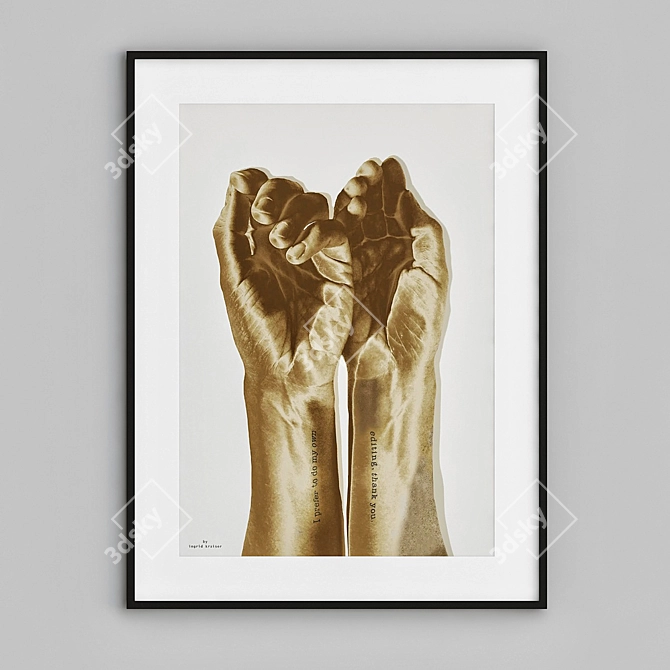 Golden Touch Frame 3D model image 1