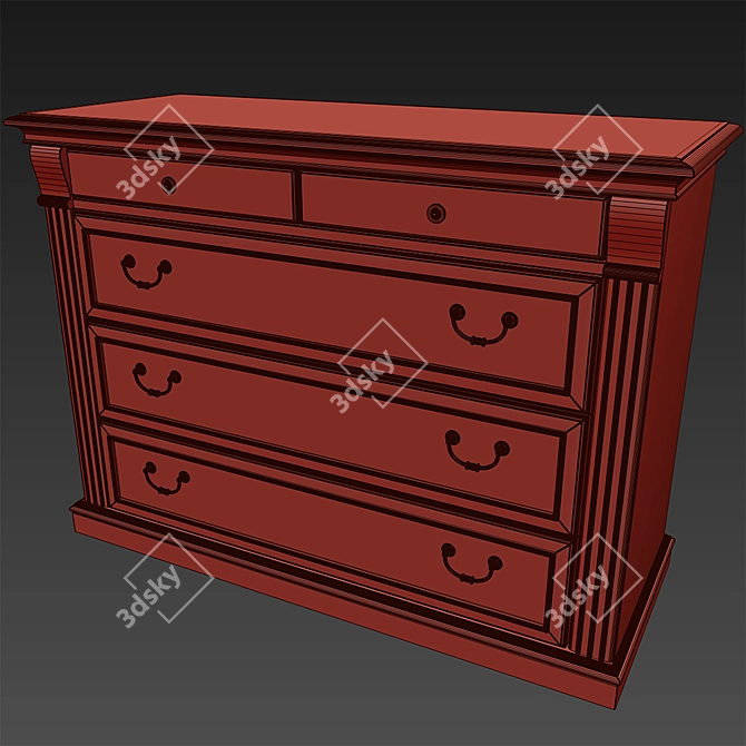 Venezia Chest: Elegant Design and Exceptional Quality 3D model image 3