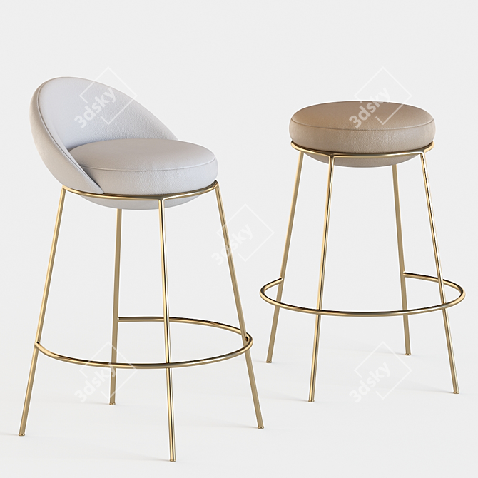 Modern Paula Rosales Nest Bar Stool 3D model image 1