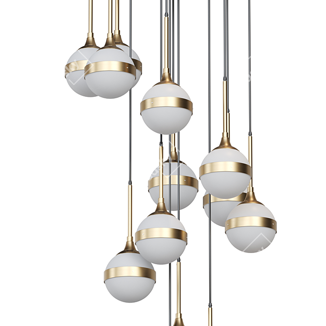 Elegant Pendant Lighting: Lampatron PAVIA 13 3D model image 2