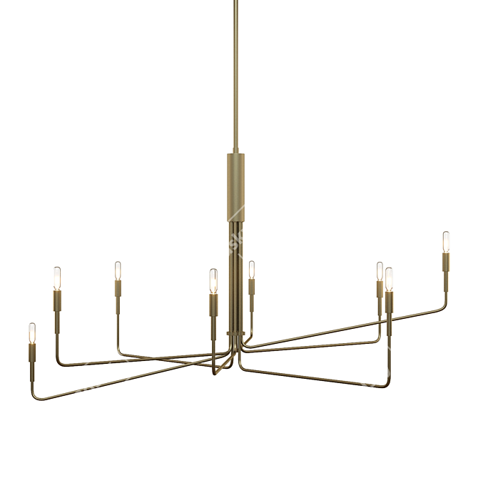 Elegant Clive 8-Arm Chandelier: Timeless Beauty 3D model image 2