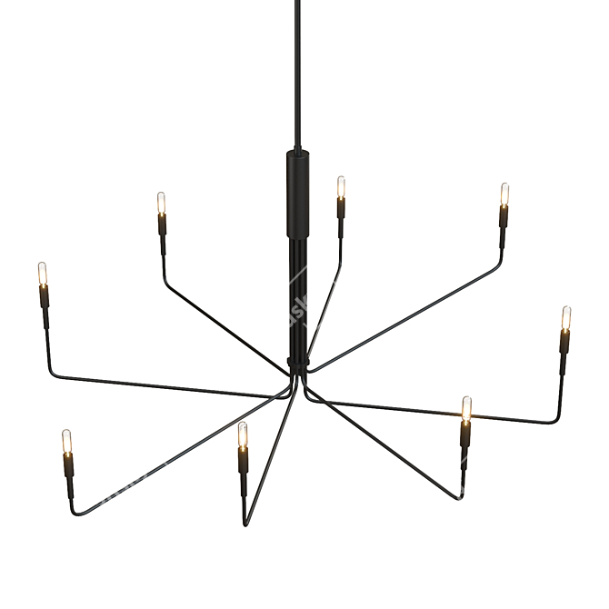 Elegant Clive 8-Arm Chandelier: Timeless Beauty 3D model image 4