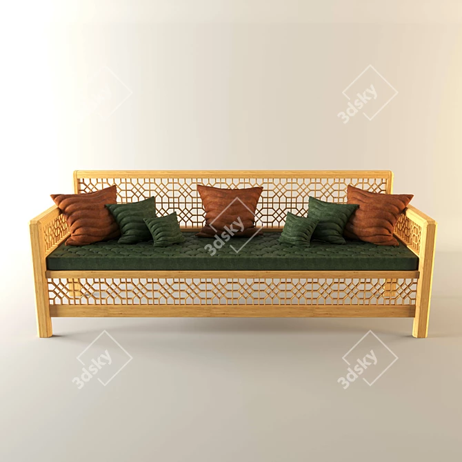 Elegant Comfort: Classic Sofa 3D model image 1