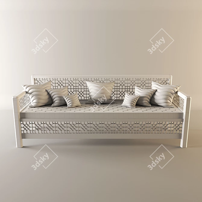 Elegant Comfort: Classic Sofa 3D model image 2