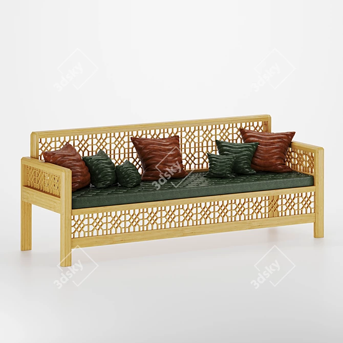 Elegant Comfort: Classic Sofa 3D model image 3