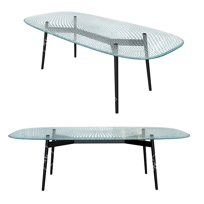 Fiam Coral Beach Table: Exquisite Design for Beachside Bliss 3D model image 1