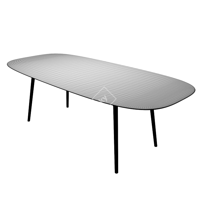 Fiam Coral Beach Table: Exquisite Design for Beachside Bliss 3D model image 3