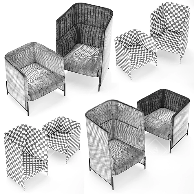 Arflex Algon Chair 3D model image 4