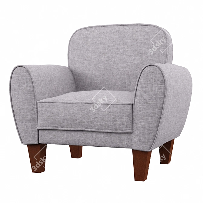 Stylish Brendan Armchair 3D model image 1