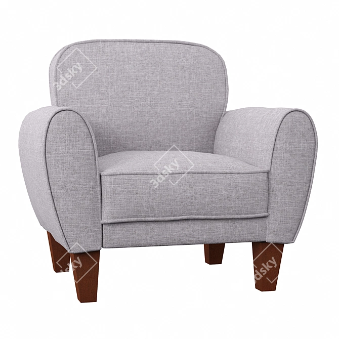 Stylish Brendan Armchair 3D model image 2