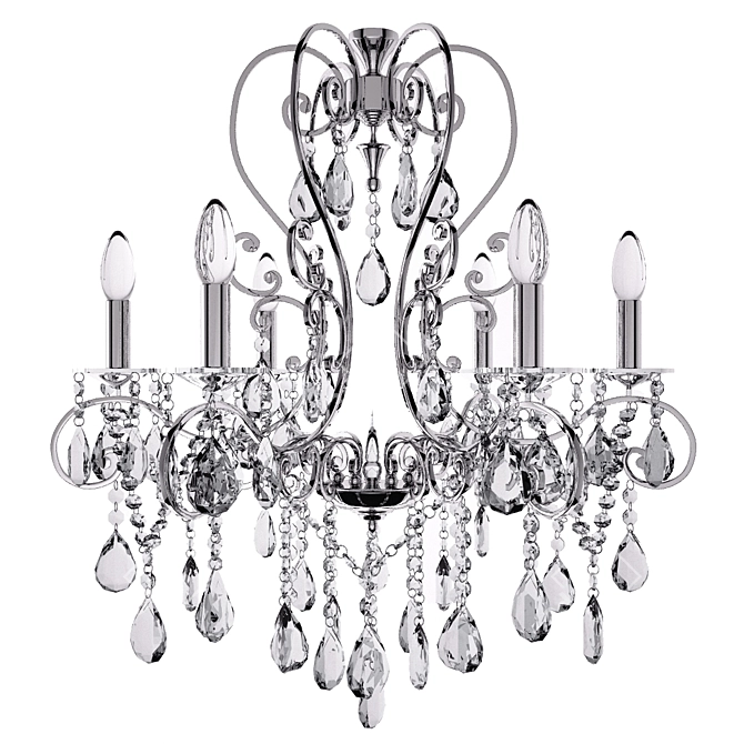 Elegant CHIARO Susanna Chandelier 3D model image 1