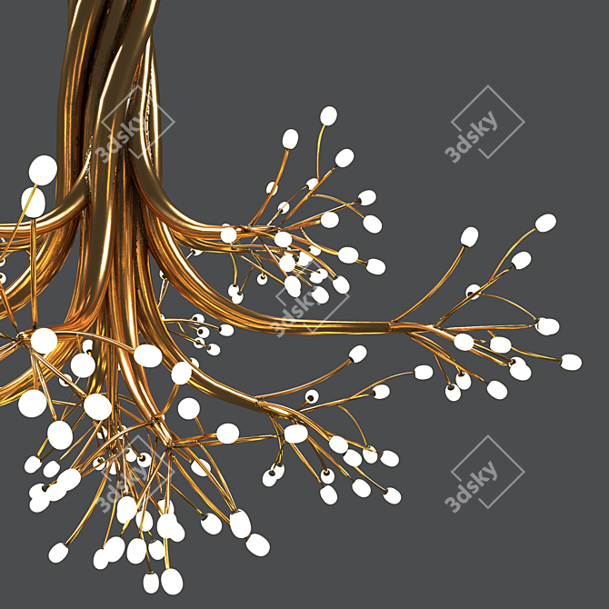 Elegant Crystal Luminaire 3D model image 2